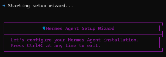 Hermes automatycznie uruchamiający kreator konfiguracji po instalacji