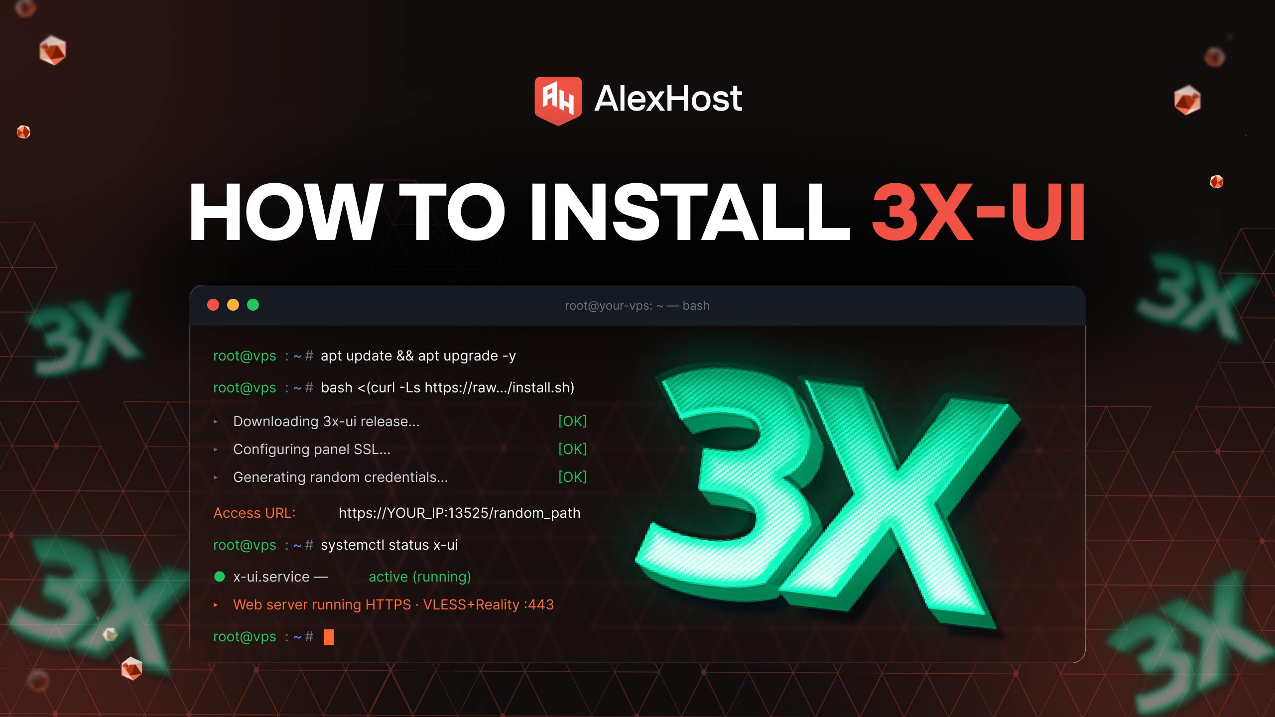 Cómo instalar 3x-ui y elegir la configuración adecuada de anti-censura
