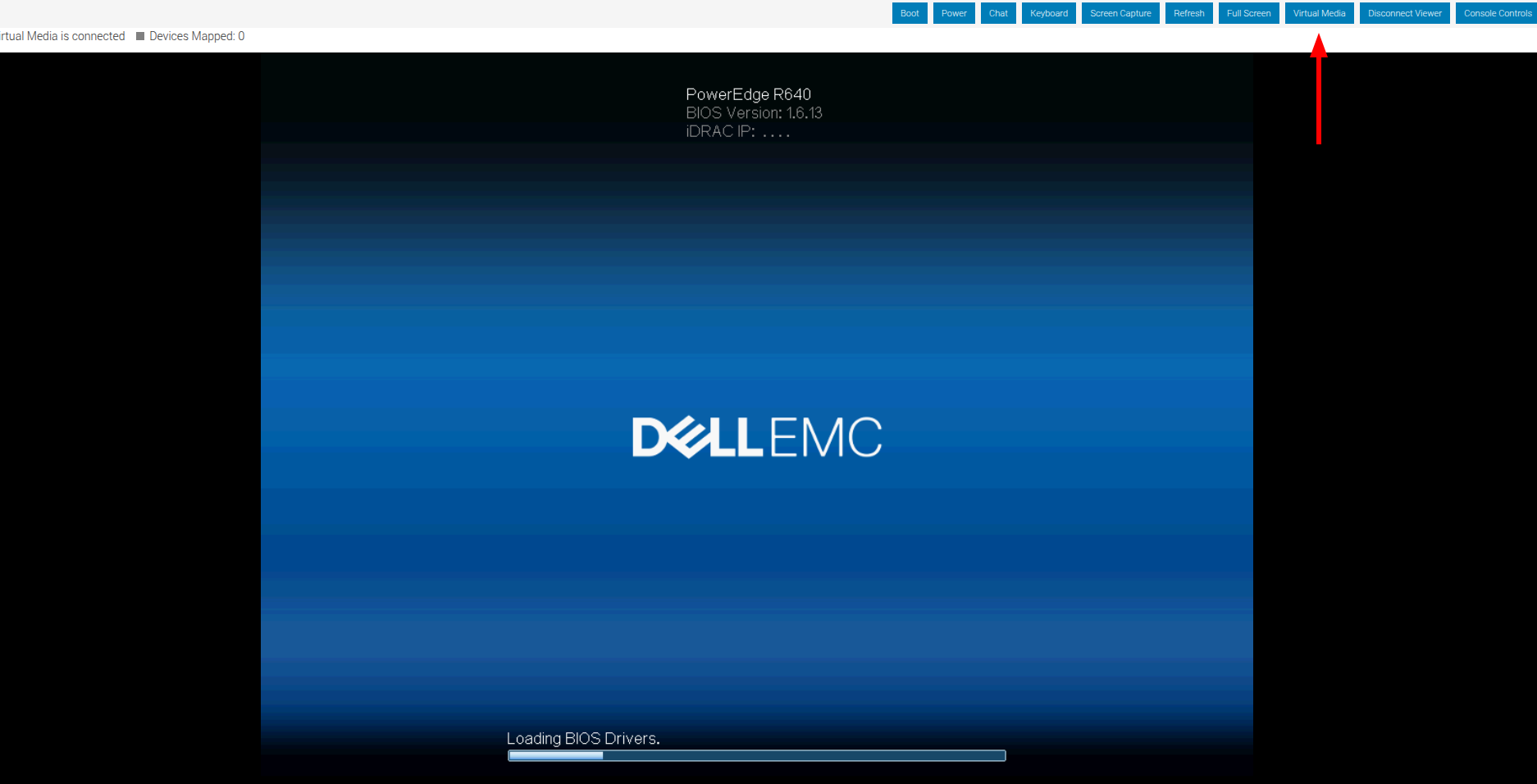 Buka konsol jarak jauh Dell EMC