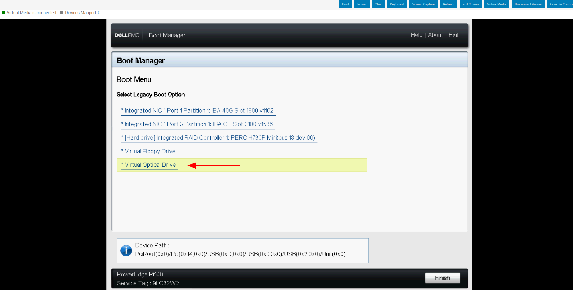 Boot dari ISO yang dipasang