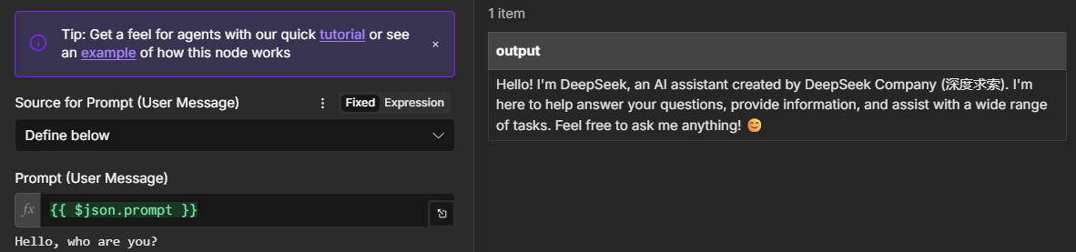 3.2 AI Agent response