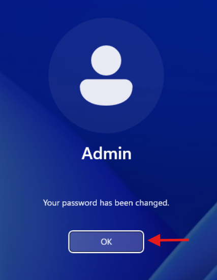 Password changed successfully