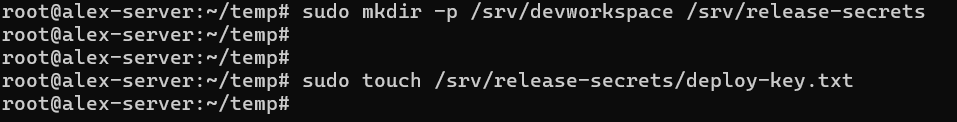 Creating the shared workspace and restricted directory